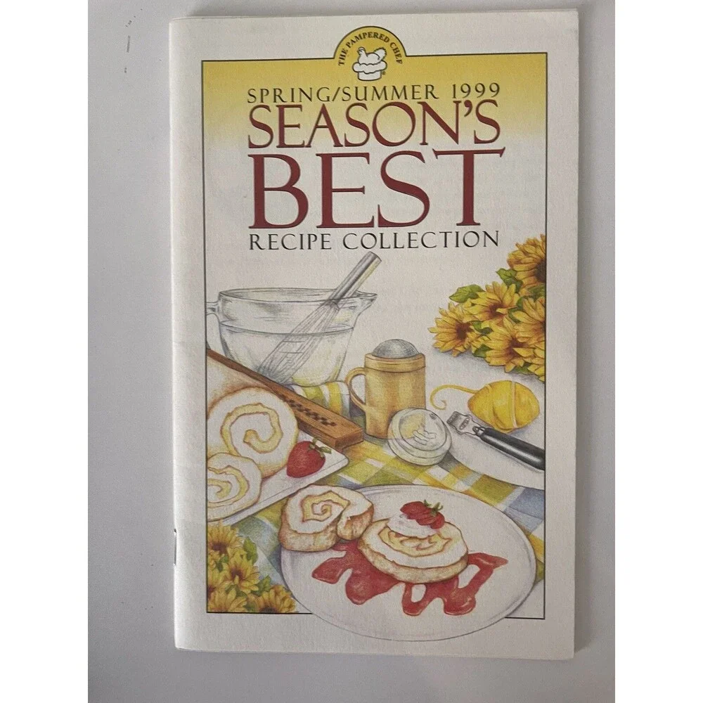 Vintage Lot of 10 Pampered Chef 1994-2001 Light & Simple Recipes Season's Best